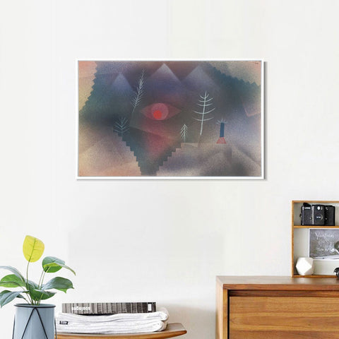 INVIN ART Framed Canvas Giclee Print Swiss Glance of a Landscape by Paul Klee Wall Art Living Room Home Office Decorations