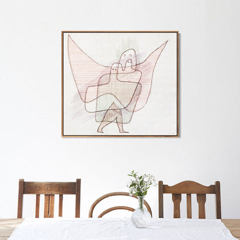 INVIN ART Framed Canvas Giclee Print Engelshut 1931 by Paul Klee Wall Art Living Room Home Office Decorations