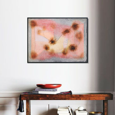 INVIN ART Framed Canvas Giclee Print Hardy Plants by Paul Klee Wall Art Living Room Home Office Decorations