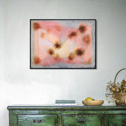 INVIN ART Framed Canvas Giclee Print Hardy Plants by Paul Klee Wall Art Living Room Home Office Decorations