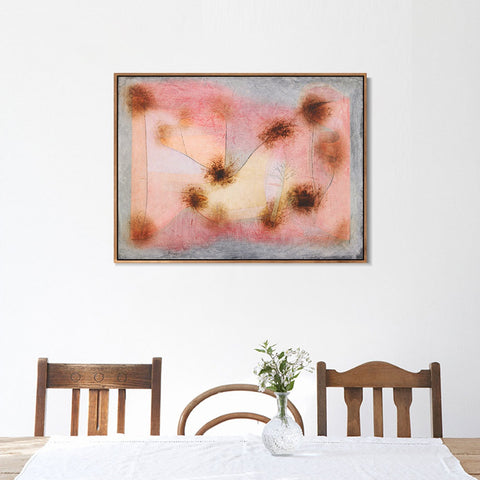 INVIN ART Framed Canvas Giclee Print Hardy Plants by Paul Klee Wall Art Living Room Home Office Decorations