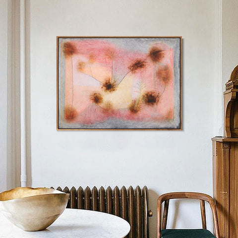 INVIN ART Framed Canvas Giclee Print Hardy Plants by Paul Klee Wall Art Living Room Home Office Decorations
