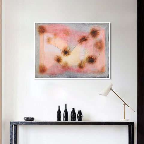 INVIN ART Framed Canvas Giclee Print Hardy Plants by Paul Klee Wall Art Living Room Home Office Decorations