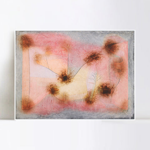 INVIN ART Framed Canvas Giclee Print Hardy Plants by Paul Klee Wall Art Living Room Home Office Decorations