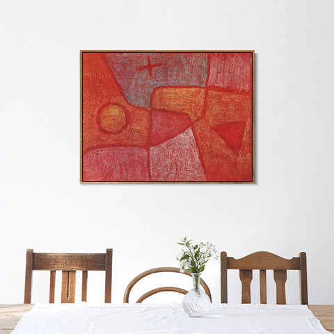 INVIN ART Framed Canvas Giclee Print Heisser Ort 1933 by Paul Klee Wall Art Living Room Home Office Decorations