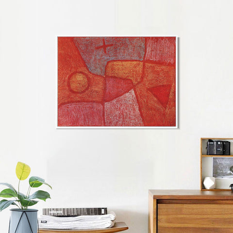 INVIN ART Framed Canvas Giclee Print Heisser Ort 1933 by Paul Klee Wall Art Living Room Home Office Decorations