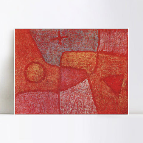 INVIN ART Framed Canvas Giclee Print Heisser Ort 1933 by Paul Klee Wall Art Living Room Home Office Decorations