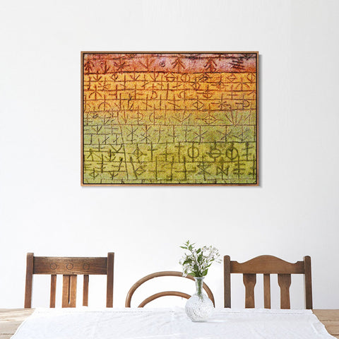 INVIN ART Framed Canvas Giclee Print Tree Nursery;1929 by Paul Klee Wall Art Living Room Home Office Decorations