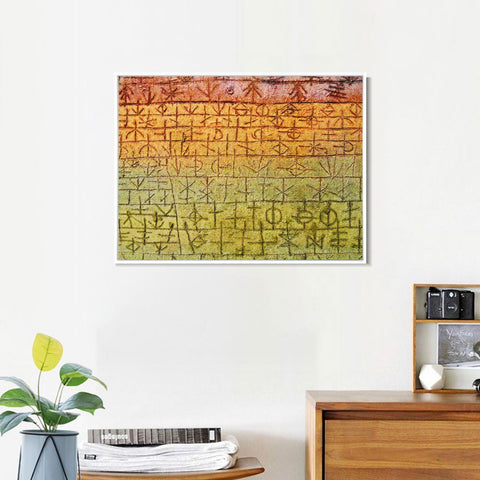 INVIN ART Framed Canvas Giclee Print Tree Nursery;1929 by Paul Klee Wall Art Living Room Home Office Decorations