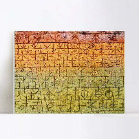 INVIN ART Framed Canvas Giclee Print Tree Nursery;1929 by Paul Klee Wall Art Living Room Home Office Decorations