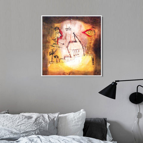 INVIN ART Framed Canvas Giclee Print 1924 bebende Kapelle anagoria by Paul Klee Wall Art Living Room Home Office Decorations