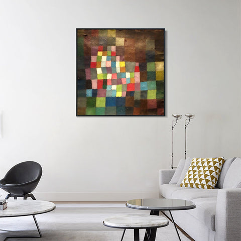 INVIN ART Framed Canvas Giclee Print Abstraction with Reference to a Flowering Tree;1925 by Paul Klee Wall Art Living Room Home Office Decorations