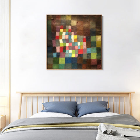 INVIN ART Framed Canvas Giclee Print Abstraction with Reference to a Flowering Tree;1925 by Paul Klee Wall Art Living Room Home Office Decorations