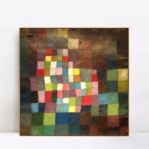 INVIN ART Framed Canvas Giclee Print Abstraction with Reference to a Flowering Tree;1925 by Paul Klee Wall Art Living Room Home Office Decorations