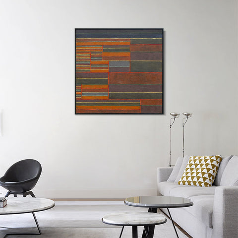 INVIN ART Framed Canvas Giclee Print In the Current Six Thresholds by Paul Klee Wall Art Living Room Home Office Decorations