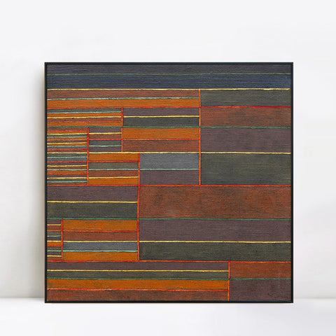 INVIN ART Framed Canvas Giclee Print In the Current Six Thresholds by Paul Klee Wall Art Living Room Home Office Decorations