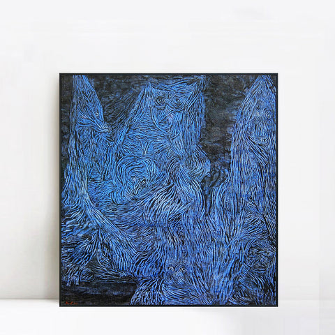 INVIN ART Framed Canvas Giclee Print Londres tate modern klee nuit walpurgis by Paul Klee Wall Art Living Room Home Office Decorations