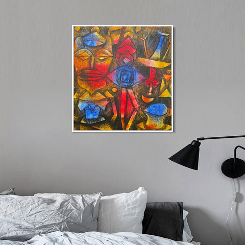 INVIN ART Framed Canvas Giclee Print klee collection figurines by Paul Klee Wall Art Living Room Home Office Decorations