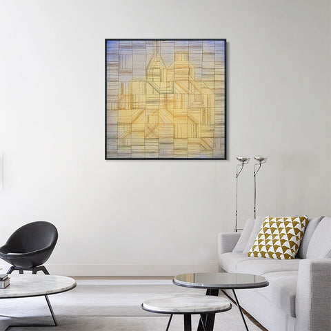 INVIN ART Framed Canvas Giclee Print variations by Paul Klee Wall Art Living Room Home Office Decorations