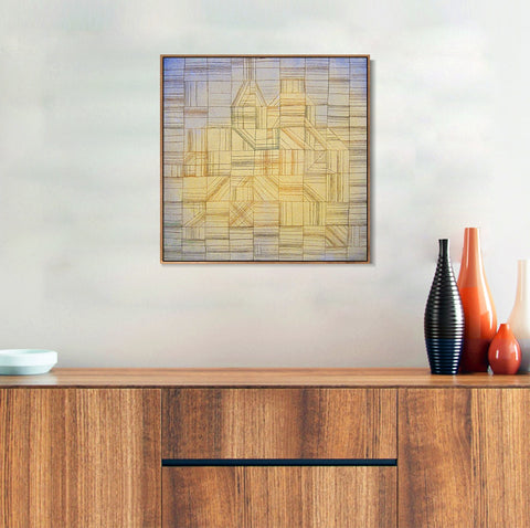 INVIN ART Framed Canvas Giclee Print variations by Paul Klee Wall Art Living Room Home Office Decorations