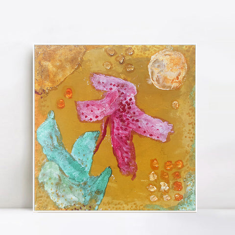 INVIN ART Framed Canvas Giclee Print Bl??te (flower) by Paul Klee Wall Art Living Room Home Office Decorations