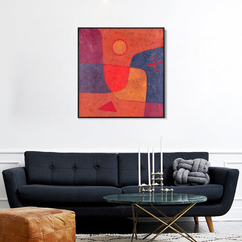 INVIN ART Framed Canvas Giclee Print Engel im werden;1934 by Paul Klee Wall Art Living Room Home Office Decorations