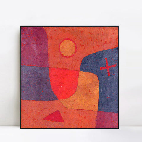 INVIN ART Framed Canvas Giclee Print Engel im werden;1934 by Paul Klee Wall Art Living Room Home Office Decorations