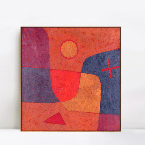 INVIN ART Framed Canvas Giclee Print Engel im werden;1934 by Paul Klee Wall Art Living Room Home Office Decorations