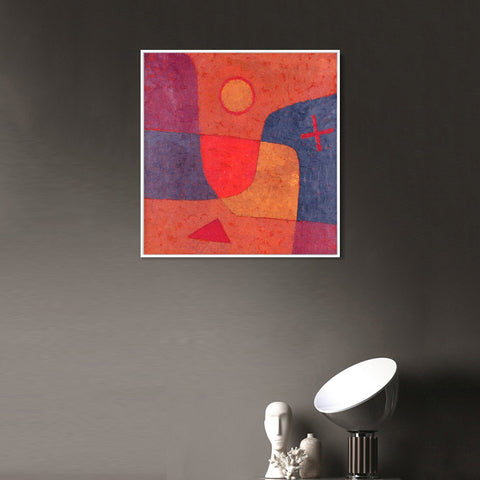 INVIN ART Framed Canvas Giclee Print Engel im werden;1934 by Paul Klee Wall Art Living Room Home Office Decorations
