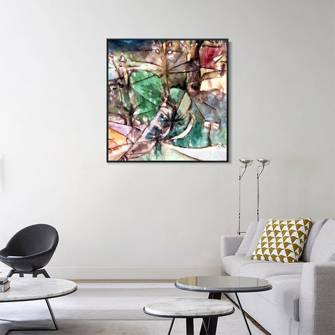 INVIN ART Framed Canvas Giclee Print 1913 Leitungsstangen anagoria by Paul Klee Wall Art Living Room Home Office Decorations