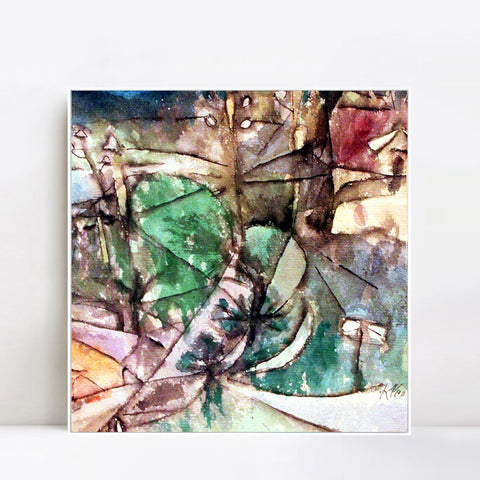 INVIN ART Framed Canvas Giclee Print 1913 Leitungsstangen anagoria by Paul Klee Wall Art Living Room Home Office Decorations