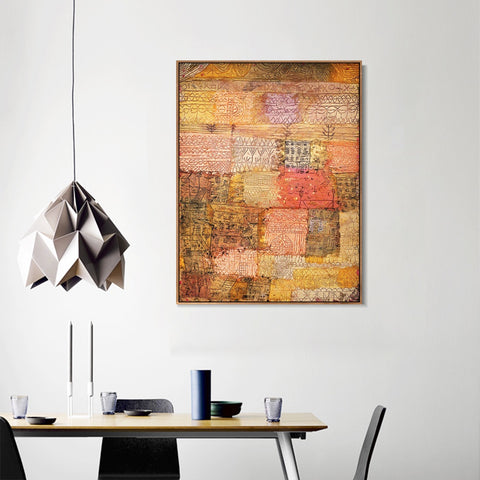 INVIN ART Framed Canvas Giclee Print ville fiorentine;1926;01 by Paul Klee Wall Art Living Room Home Office Decorations