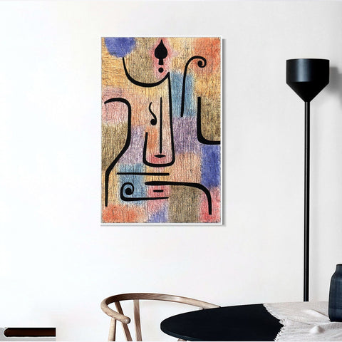 INVIN ART Framed Canvas Giclee Print Erzengel;1938 by Paul Klee Wall Art Living Room Home Office Decorations