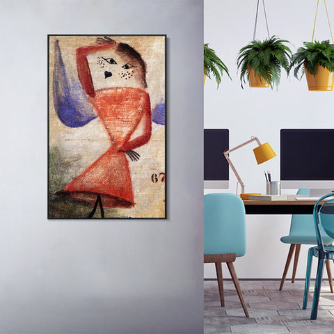 INVIN ART Framed Canvas Giclee Print Fragment Nr. 67;1930 by Paul Klee Wall Art Living Room Home Office Decorations