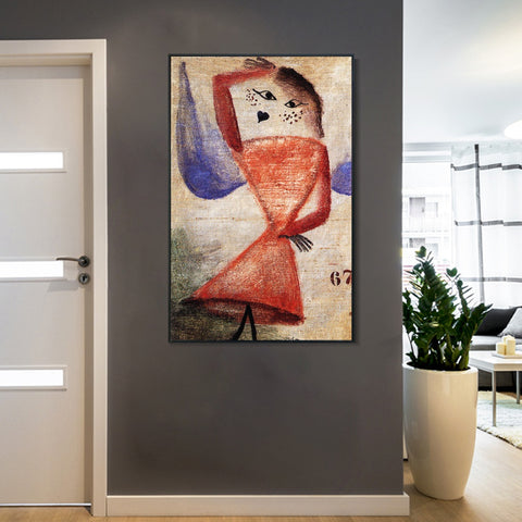 INVIN ART Framed Canvas Giclee Print Fragment Nr. 67;1930 by Paul Klee Wall Art Living Room Home Office Decorations