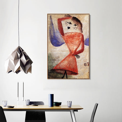 INVIN ART Framed Canvas Giclee Print Fragment Nr. 67;1930 by Paul Klee Wall Art Living Room Home Office Decorations