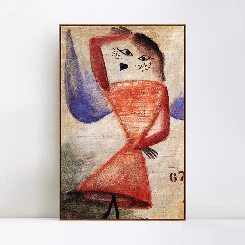 INVIN ART Framed Canvas Giclee Print Fragment Nr. 67;1930 by Paul Klee Wall Art Living Room Home Office Decorations