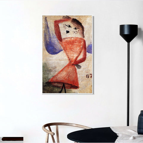 INVIN ART Framed Canvas Giclee Print Fragment Nr. 67;1930 by Paul Klee Wall Art Living Room Home Office Decorations