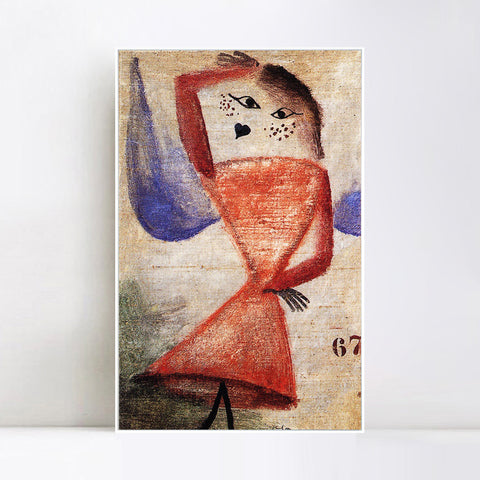 INVIN ART Framed Canvas Giclee Print Fragment Nr. 67;1930 by Paul Klee Wall Art Living Room Home Office Decorations