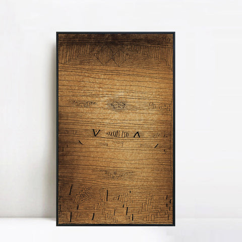 INVIN ART Framed Canvas Giclee Print Inscription by Paul Klee Wall Art Living Room Home Office Decorations