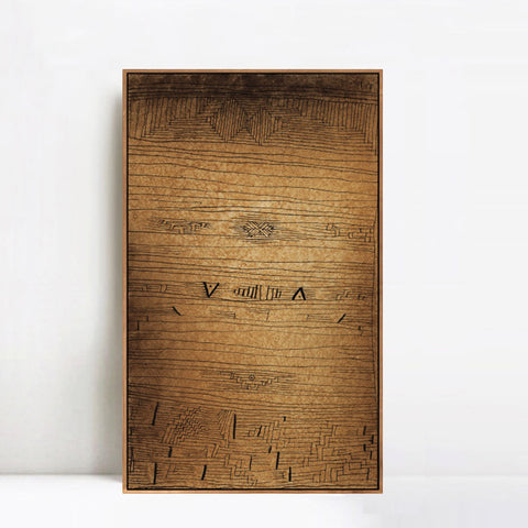 INVIN ART Framed Canvas Giclee Print Inscription by Paul Klee Wall Art Living Room Home Office Decorations