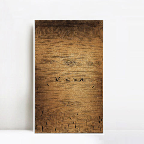 INVIN ART Framed Canvas Giclee Print Inscription by Paul Klee Wall Art Living Room Home Office Decorations