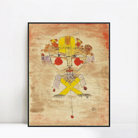INVIN ART Framed Canvas Giclee Print Tree Culture by Paul Klee Wall Art Living Room Home Office Decorations