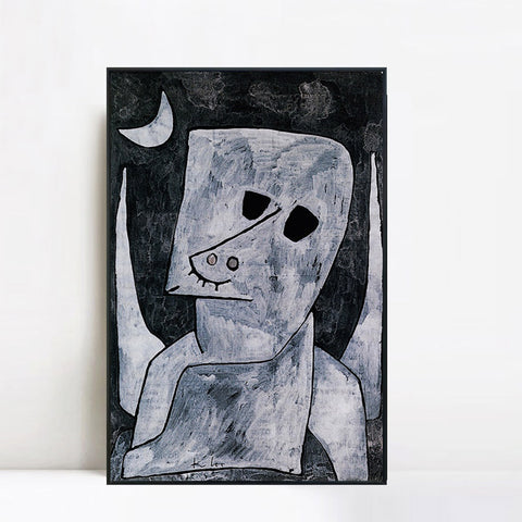 INVIN ART Framed Canvas Giclee Print Engel Anwarter;1939 by Paul Klee Wall Art Living Room Home Office Decorations