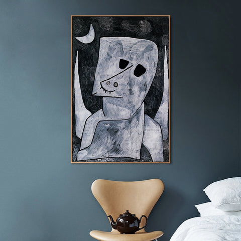 INVIN ART Framed Canvas Giclee Print Engel Anwarter;1939 by Paul Klee Wall Art Living Room Home Office Decorations