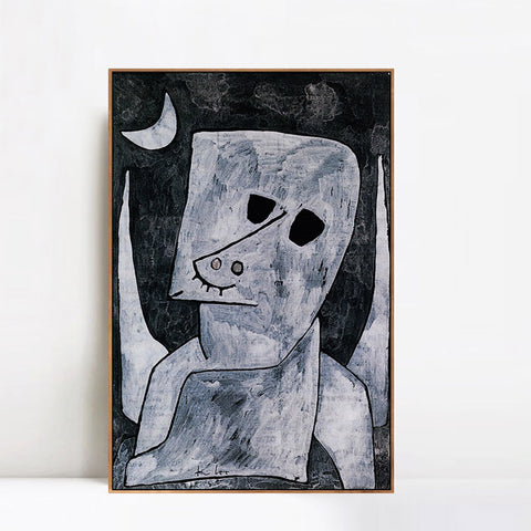 INVIN ART Framed Canvas Giclee Print Engel Anwarter;1939 by Paul Klee Wall Art Living Room Home Office Decorations