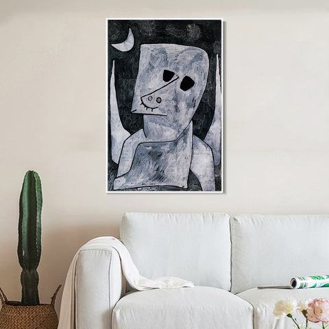 INVIN ART Framed Canvas Giclee Print Engel Anwarter;1939 by Paul Klee Wall Art Living Room Home Office Decorations