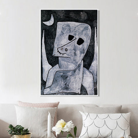 INVIN ART Framed Canvas Giclee Print Engel Anwarter;1939 by Paul Klee Wall Art Living Room Home Office Decorations