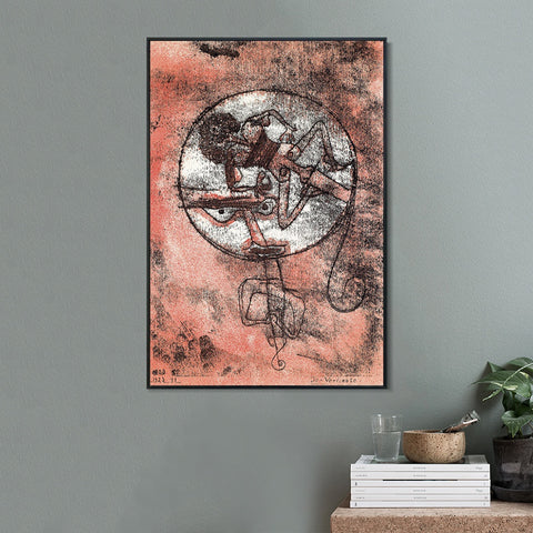 INVIN ART Framed Canvas Giclee Print PK083 Der Verliebte Litho;1923 by Paul Klee Wall Art Living Room Home Office Decorations