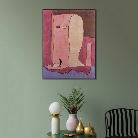 INVIN ART Framed Canvas Giclee Print Gartenfigur;1932 by Paul Klee Wall Art Living Room Home Office Decorations